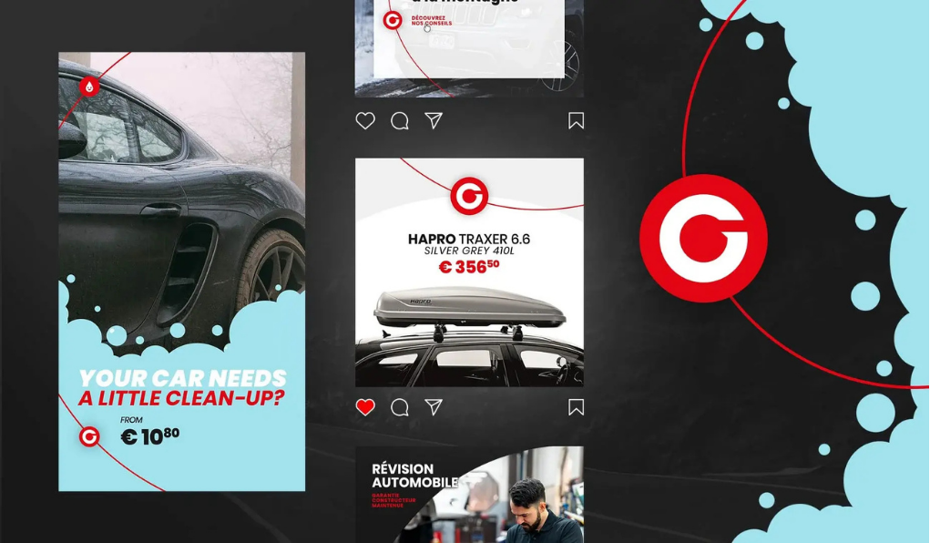 Autocenter Goedert social media visual identity